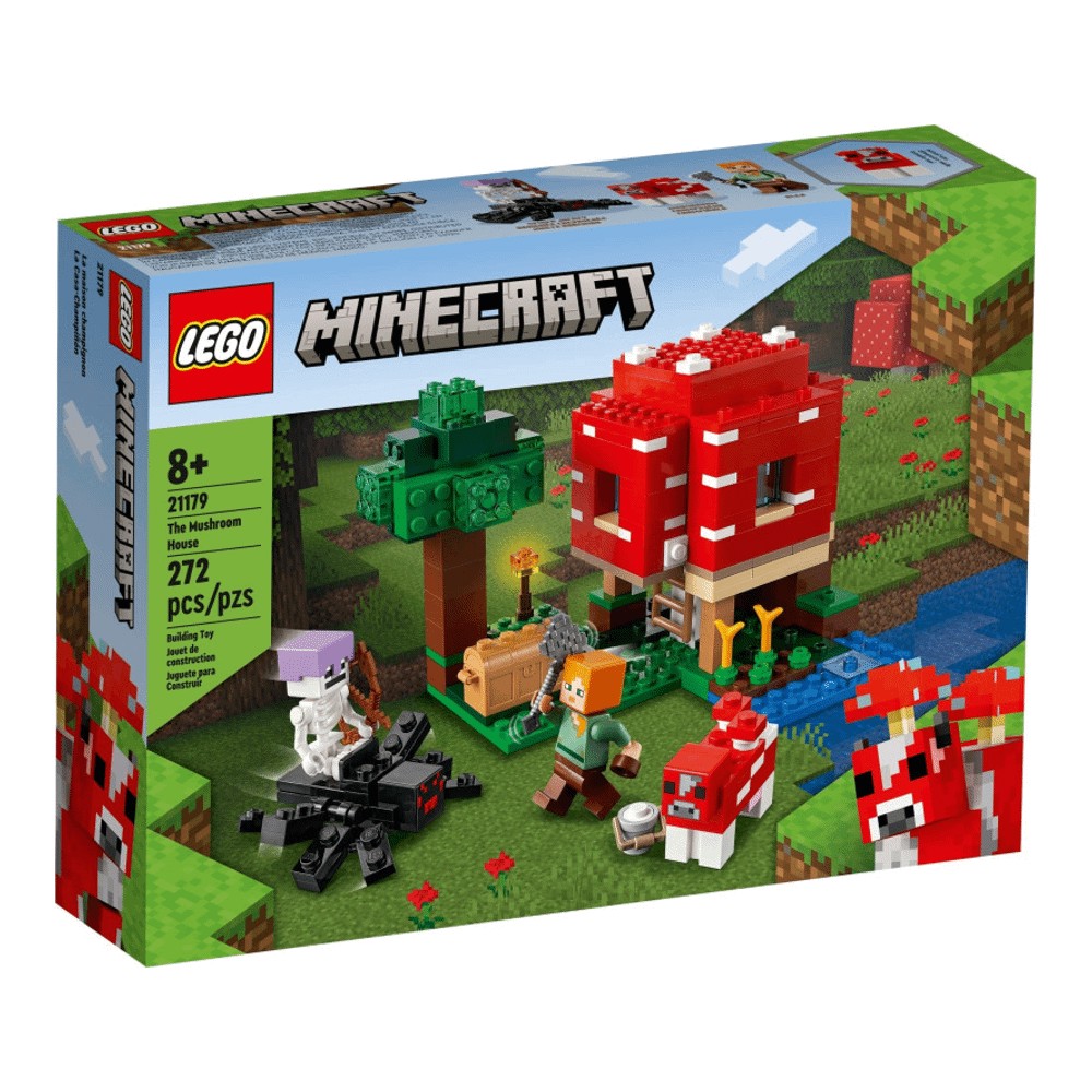 Конструктор LEGO Minecraft 21179 Грибной Дом конструктор грибной дом minecraft 311 деталей