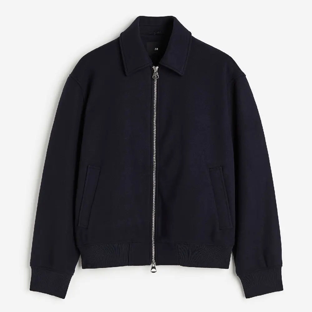 

Куртка H&M Regular Fit Wool-blend, темно-синий