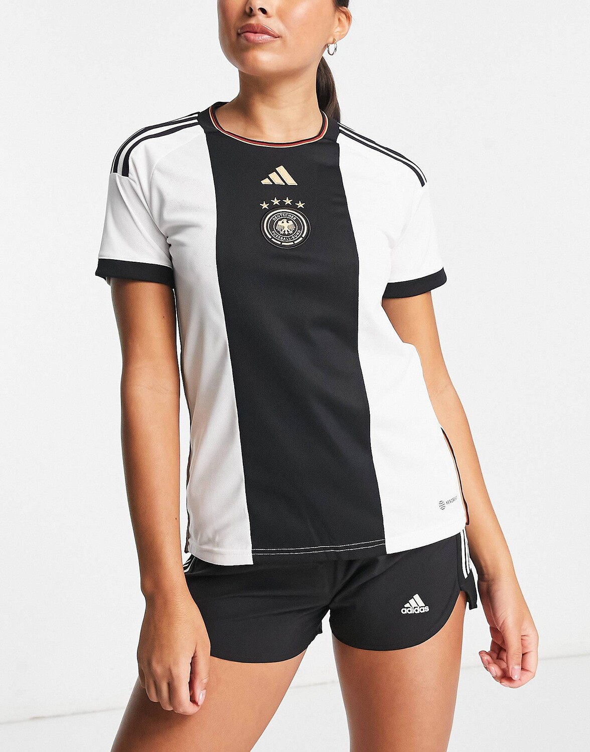 

Белая домашняя футболка adidas Football Germany World Cup 2022, Белый