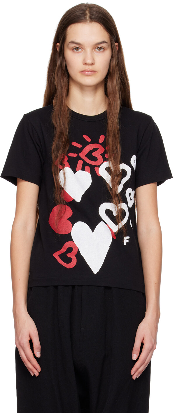 

Черная хлопковая футболка Black Comme des Garçons, Черный