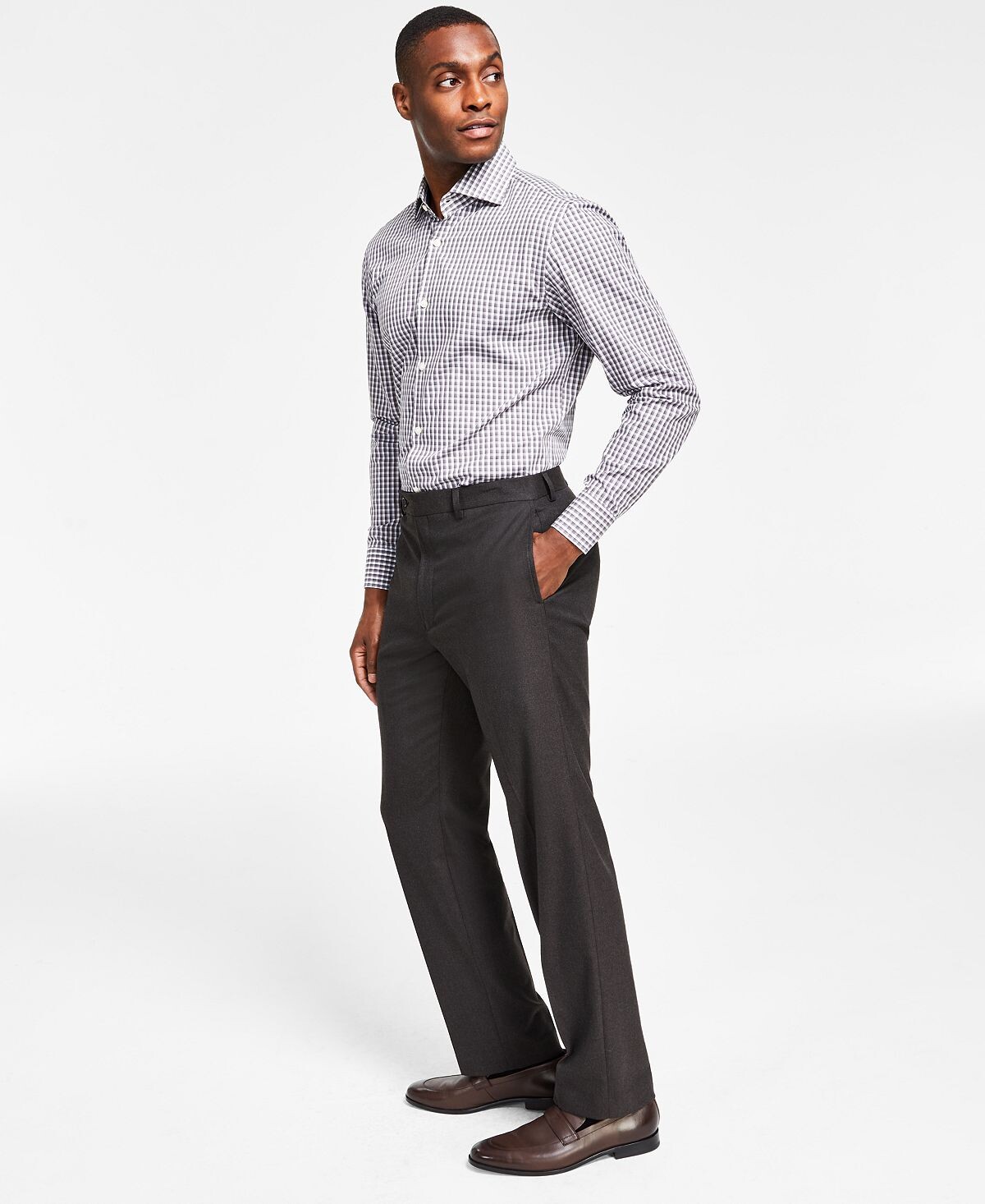 

Мужские классические брюки ultraflex stretch check классического кроя Lauren Ralph Lauren, коричневый