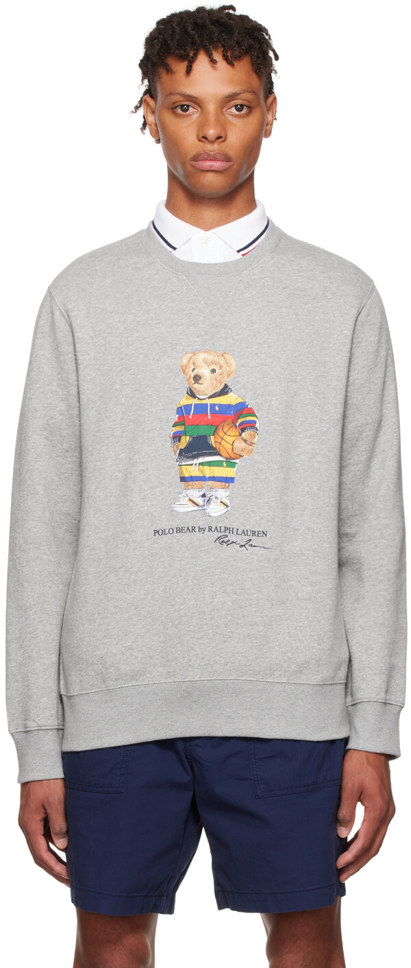 

Серый свитшот поло с медведем Polo Ralph Lauren