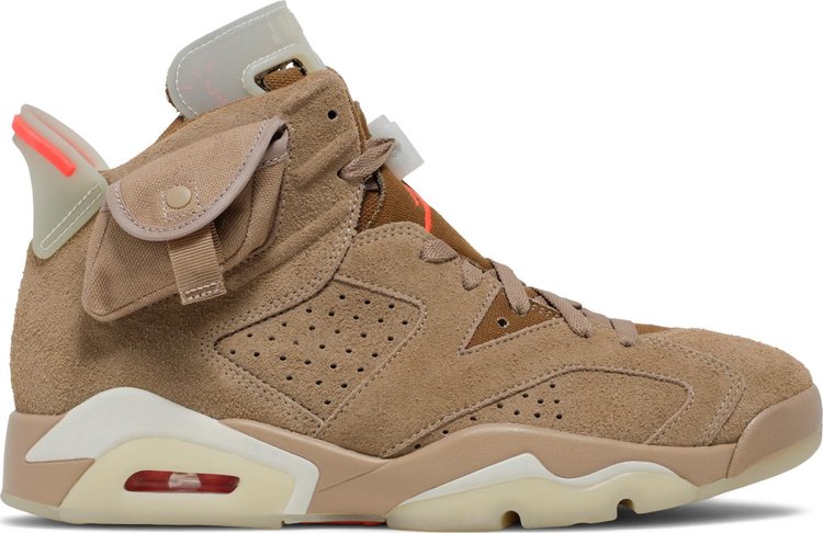 

Кроссовки Travis Scott x Air Jordan 6 Retro British Khaki, загар