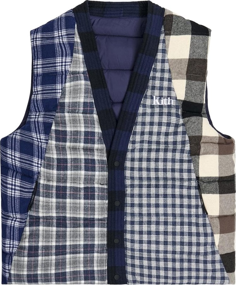 Жилет Kith Charlton Reversible Quilted Vest 'Blue/Multi', синий - фото