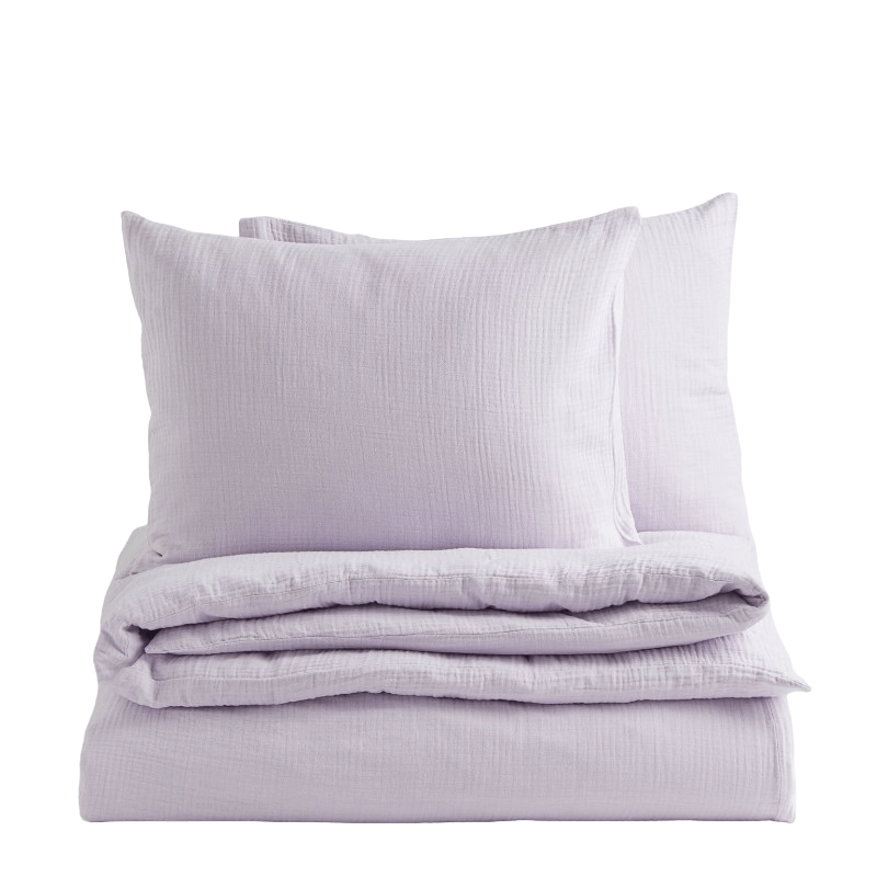 Комплект двуспального постельного белья H&M Home, светло-фиолетовый