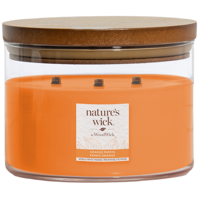 Nature's Wick By WoodWick Orange&Papaya ароматическая свеча, 433 г
