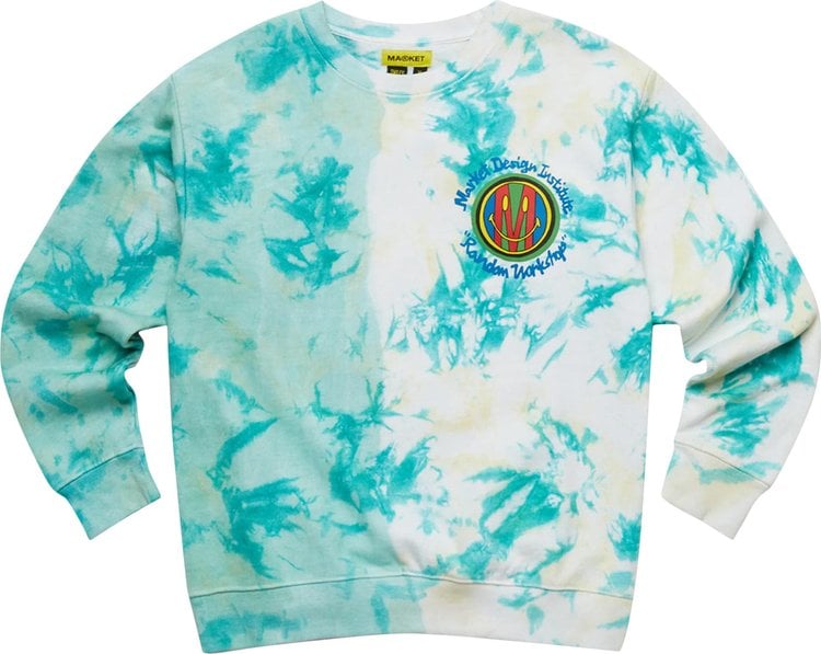 Толстовка Market Smiley Market Design Institute Tie-Dye Crewneck Sweatshirt 'Two Tone Tie Dye', разноцветный - фото