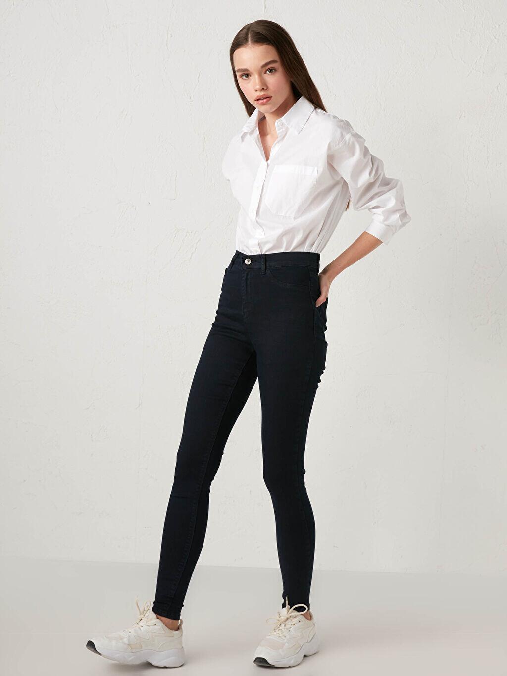 

Супероблегающие женские джинсы с высокой талией LCW Jeans