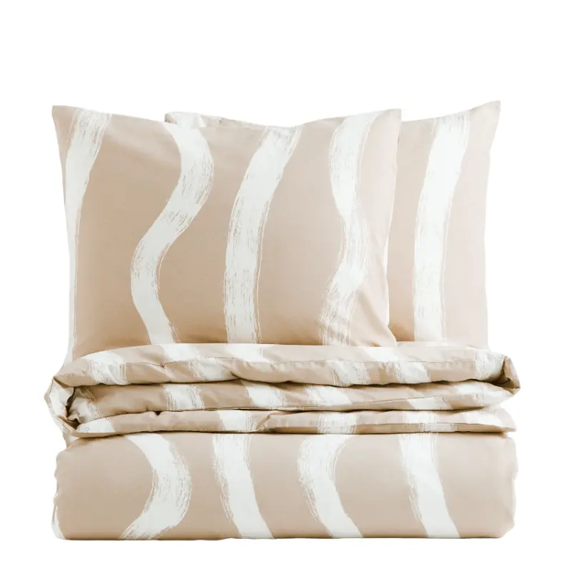 

Комплект двуспального постельного белья H&M Home, светло-бежевый