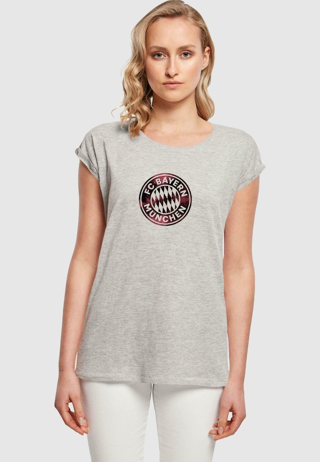 

Футболка с символикой GALAXY LOGO EXTENDED SHOULDER FC Bayern München, цвет heather grey