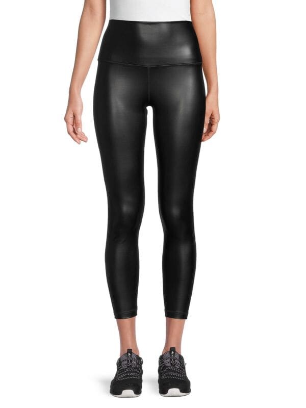 

Укороченные леггинсы из искусственной кожи 90 Degree by Reflex Black, Серый