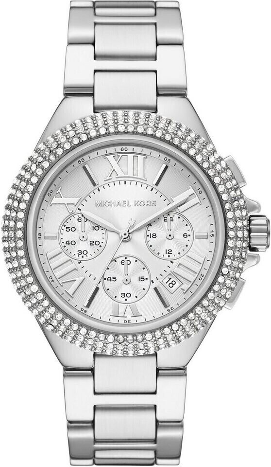 

Часы наручные Michael Kors Oversized Camille Pavé Silver-Tone, серебристый