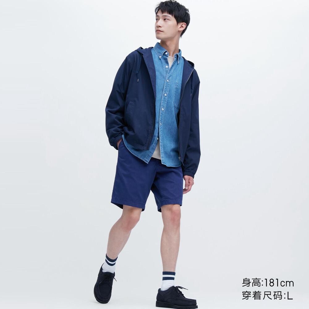 

Шорты хлопковые унисекс Uniqlo, синий