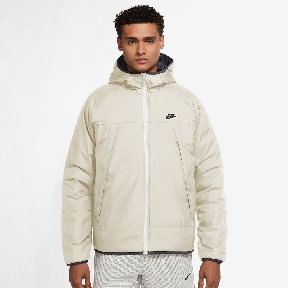 

Куртка Nike Sw Therma-fit Legacy waterproof Reversible Stay Warm Hooded Padded, серый/бежевый