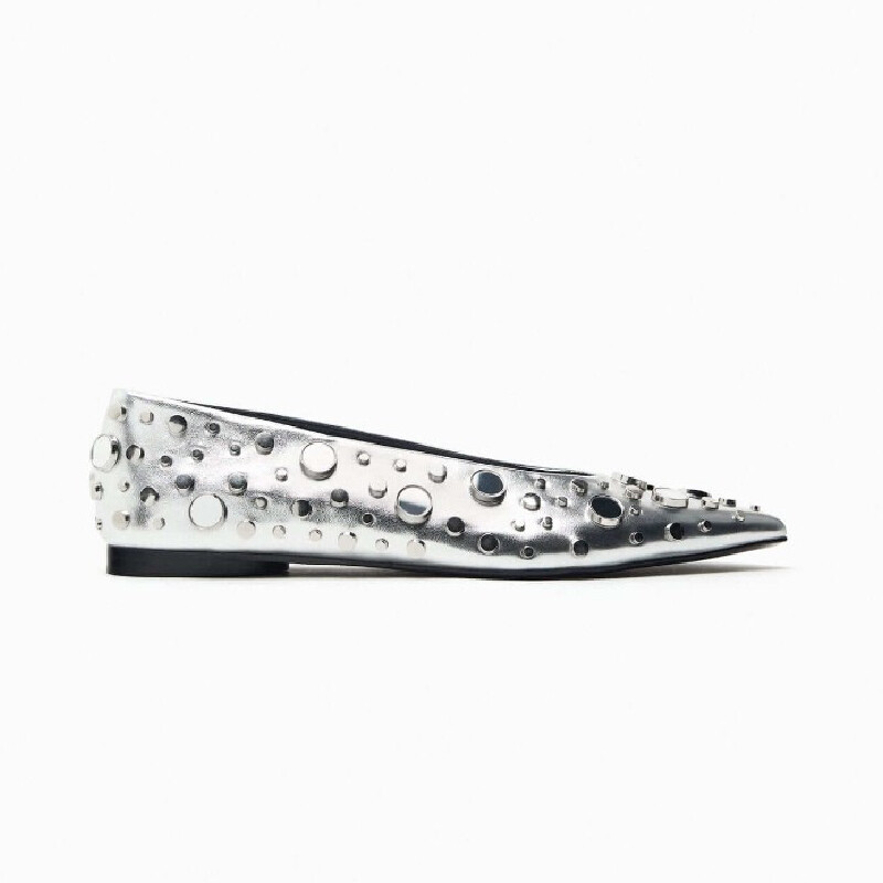 

Балетки Zara Mirrors, серебристый