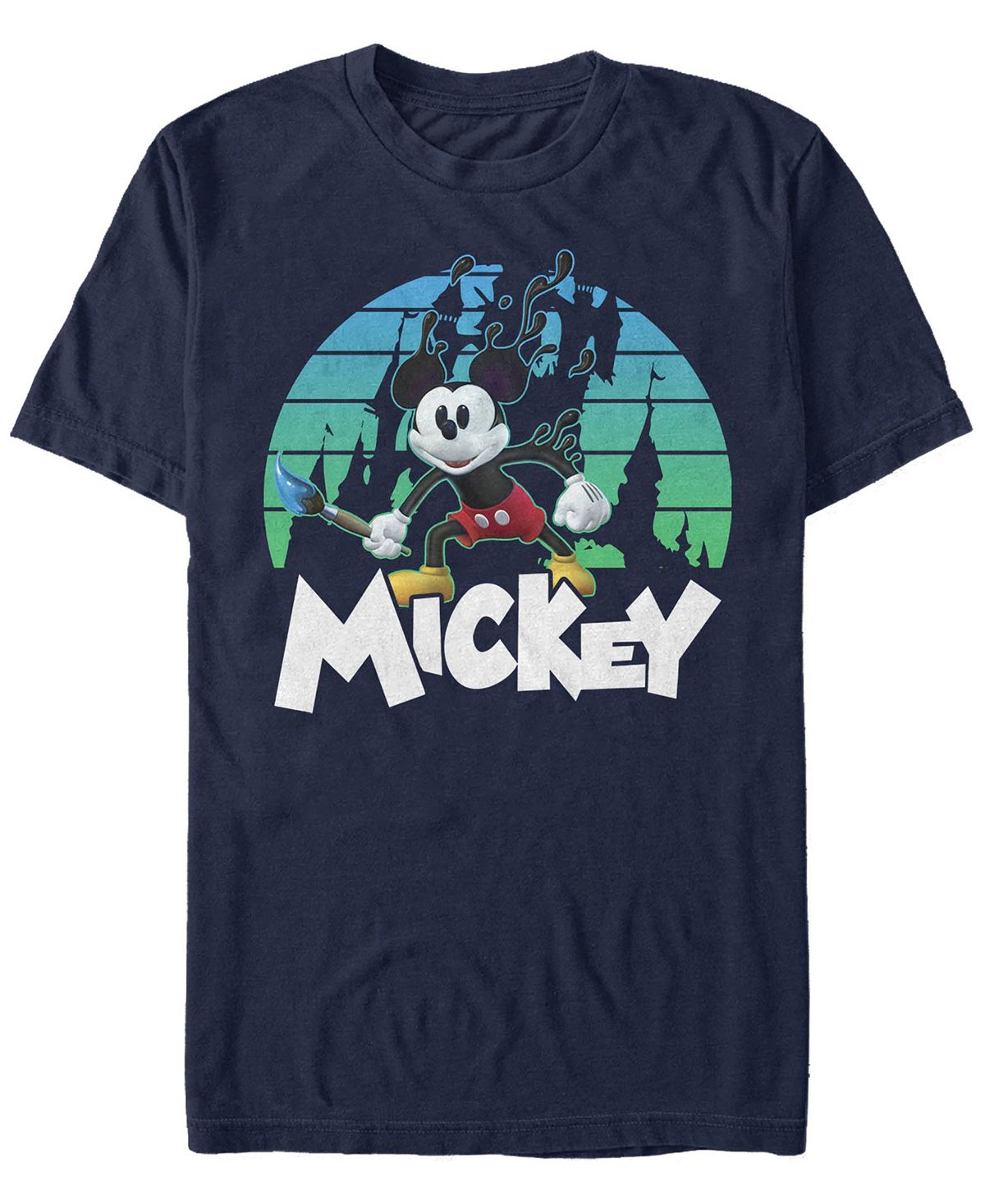 Мужская футболка с коротким рукавом epic mickey mickey retro sunset Fifth Sun, синий мужская футболка с длинными рукавами mickey classic vampire mickey fifth sun