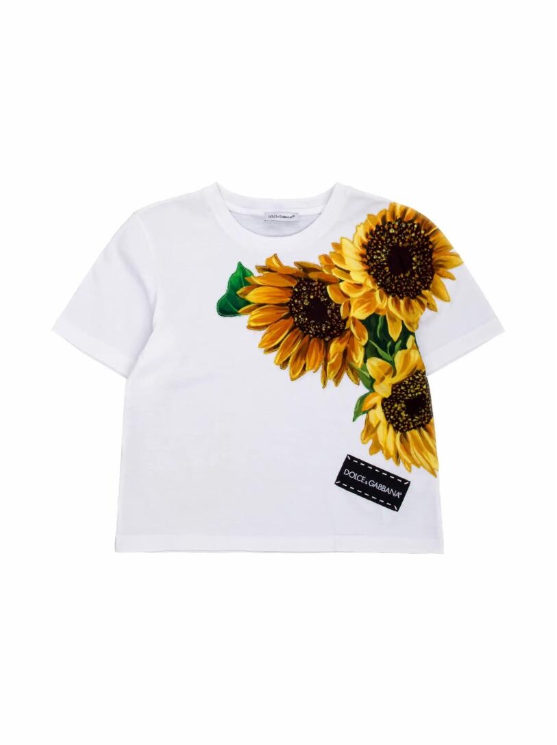

Футболка с принтом подсолнечника Dolce&Gabbana