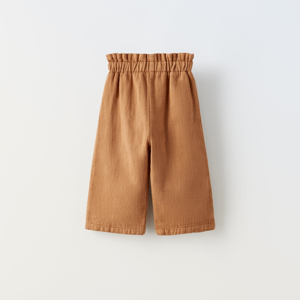 Брюки Zara Textured, коричневый брюки zara textured voluminous зеленый
