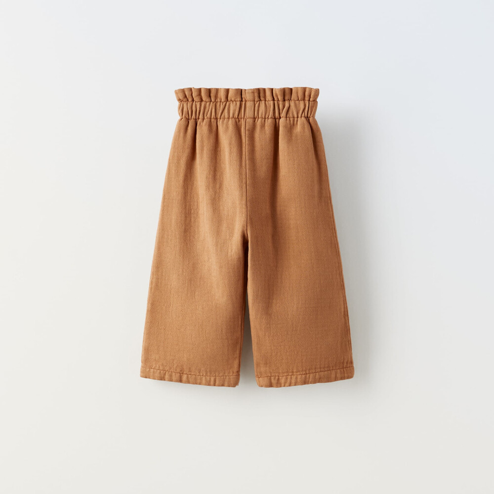 Брюки Zara Textured, коричневый брюки zara textured черный