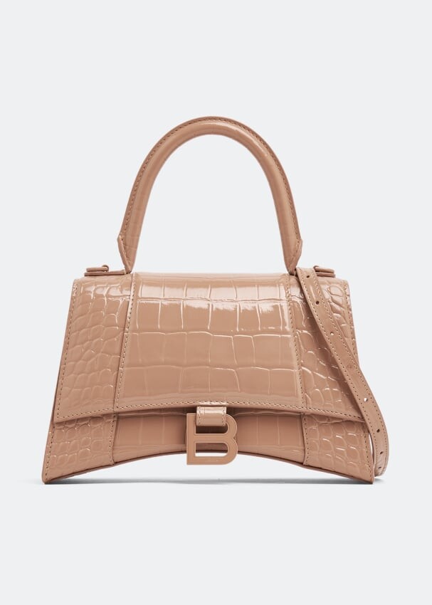 

Сумка BALENCIAGA Hourglass S top handle bag, розовый