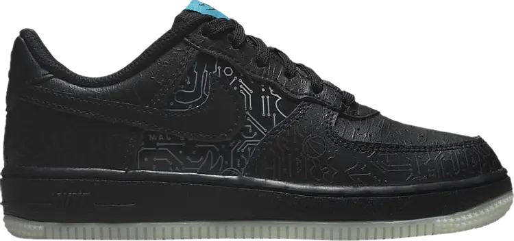 Кроссовки Nike Space Jam x Force 1 PS 'Computer Chip', черный кроссовки nike space jam x air force 1 06 gs computer chip черный