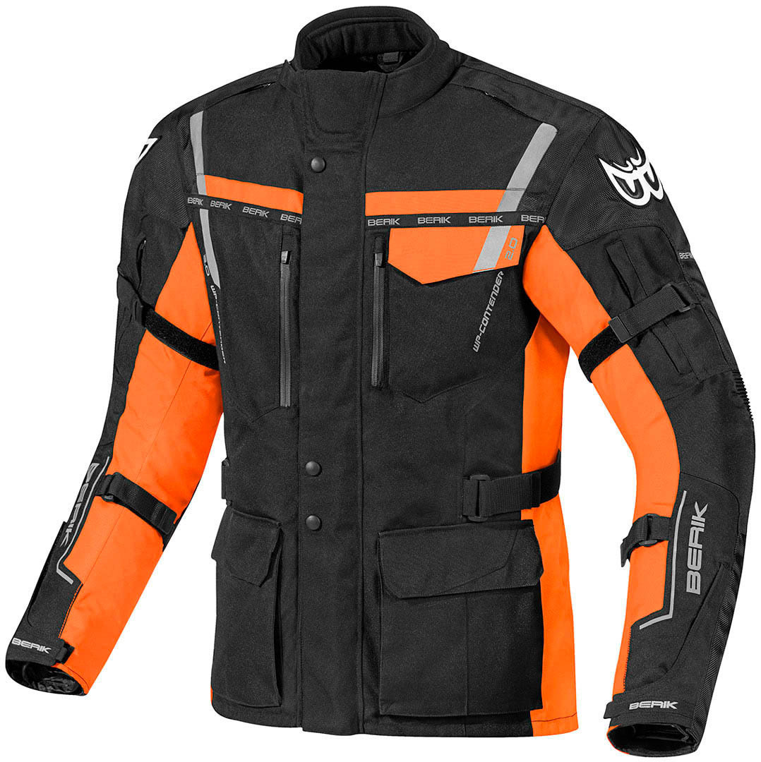 Куртка водонепроницаемая Berik Torino мотоциклетная, черный/оранжевый куртка размер 44 оранжевый черный