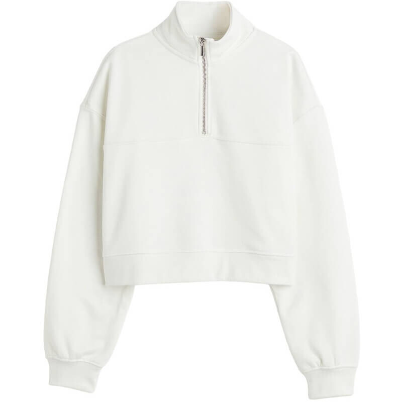 

Свитшот H&M Half-zip, белый