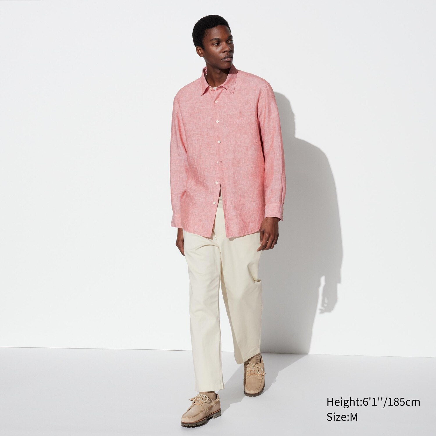 

Брюки из хлопка relax UNIQLO, слоновая кость