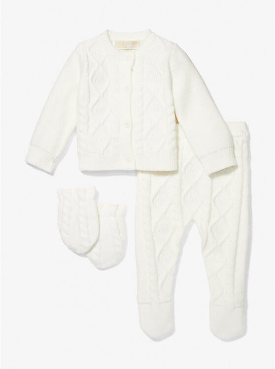 

Подарочный набор Michael Kors Kids Cable Knit 3-Piece Baby, 3 предмета, кремовый
