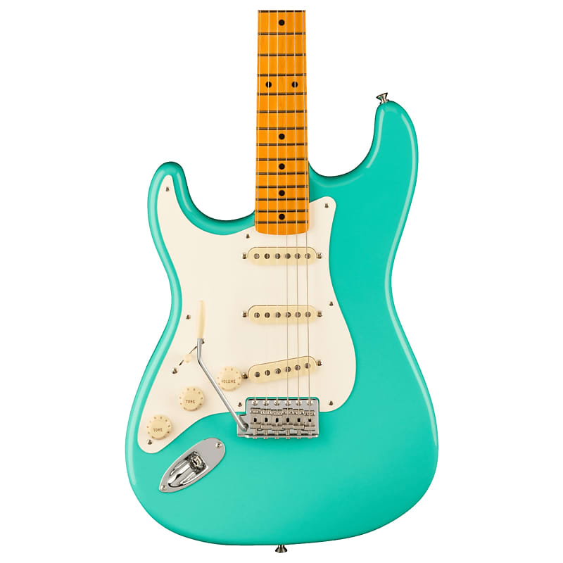 цена Fender American Vintage II 1957 Strat для левой руки, цвет морской пены зеленый с твидовым футляром American Vintage II 1957 Stratocaster, Left-Handed