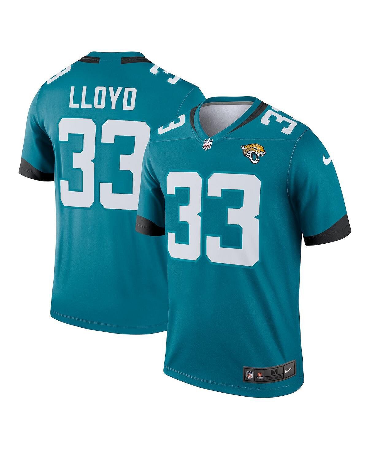 Мужская футболка devin lloyd teal jacksonville jaguars legend Nike, бирюзовый