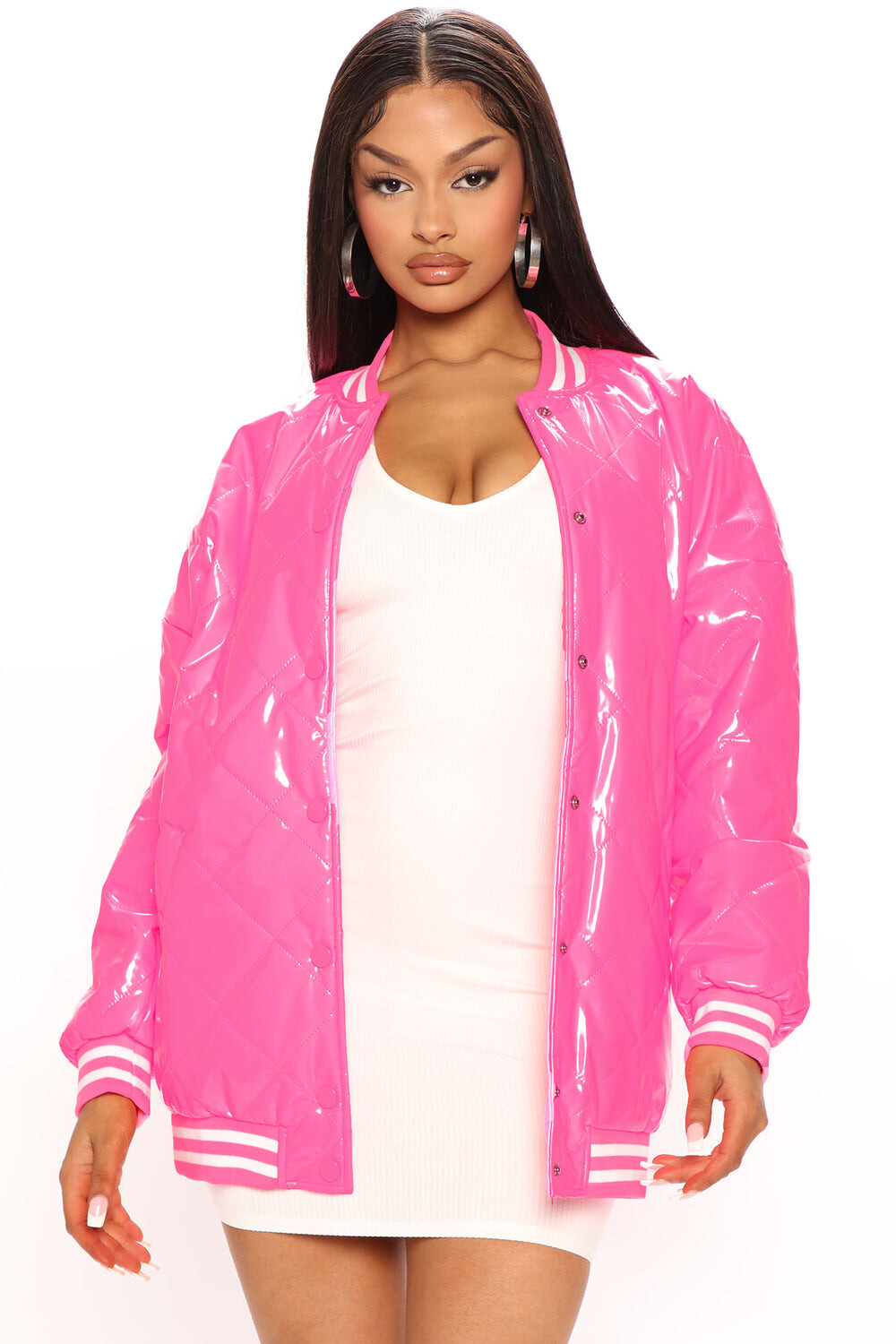 

Куртка бомбер Fashion Nova J298, розовый