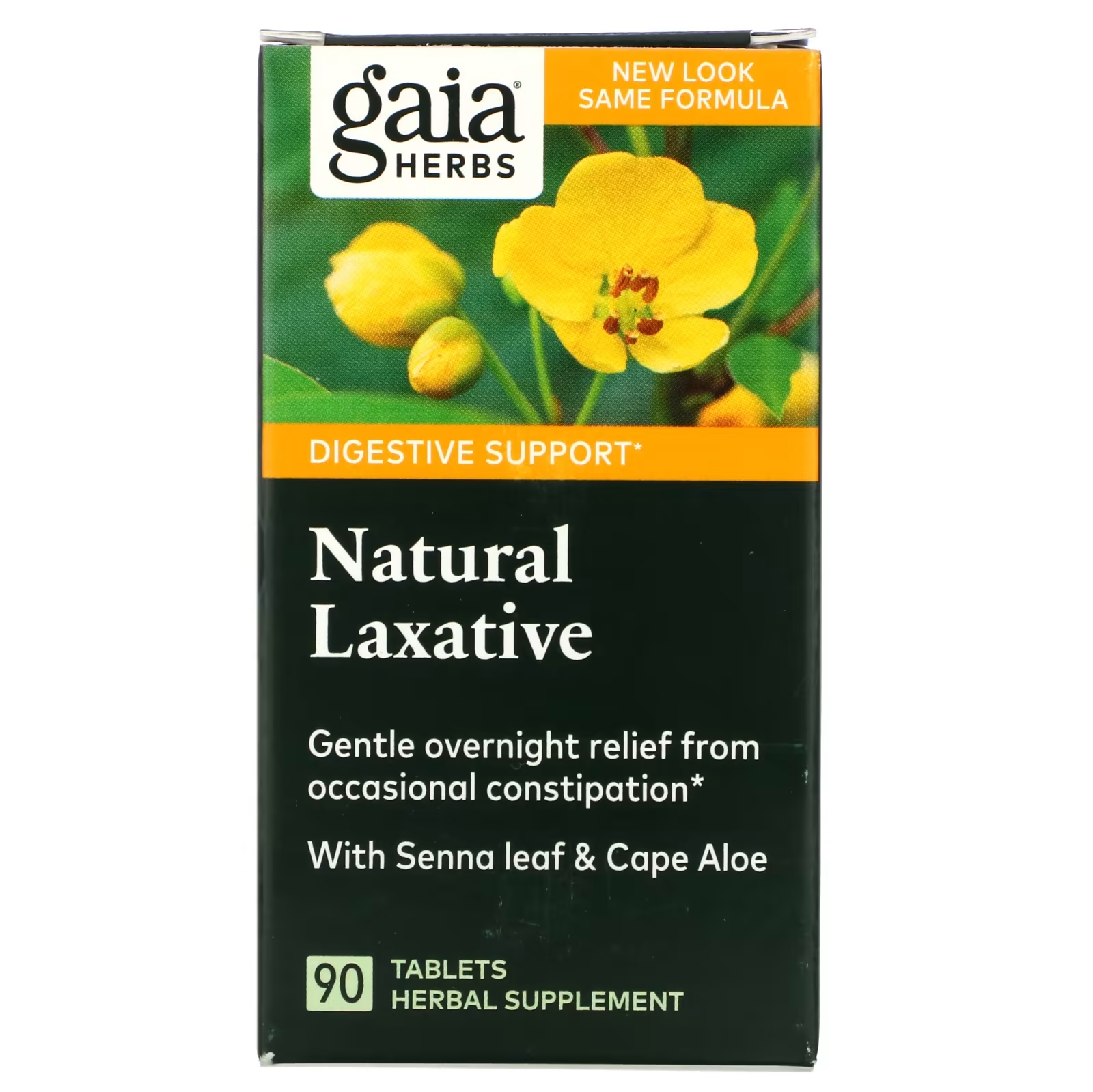 Натуральное Слабительное Средство Gaia Herbs, 90 таблеток