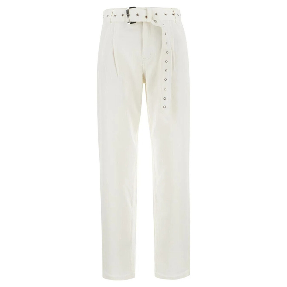 

Джинсы Michael Kors Stretch Denim Belted, серовато-белый