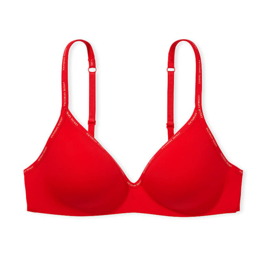 

Бюстгальтер без косточек Victoria's Secret The T-shirt Lightly-Lined, красный
