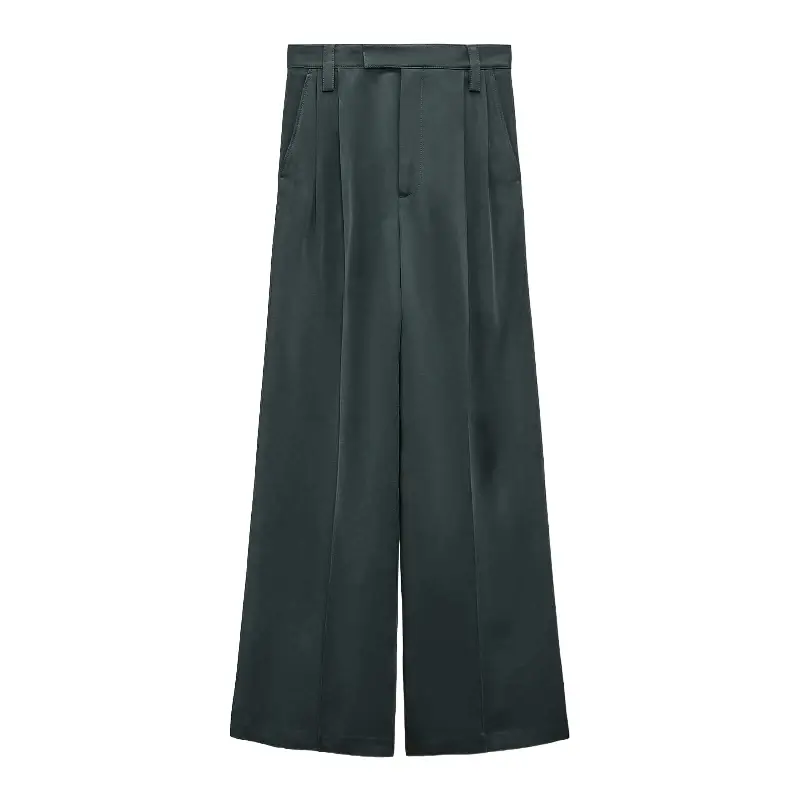 

Брюки Zara Premium Satin, зеленый