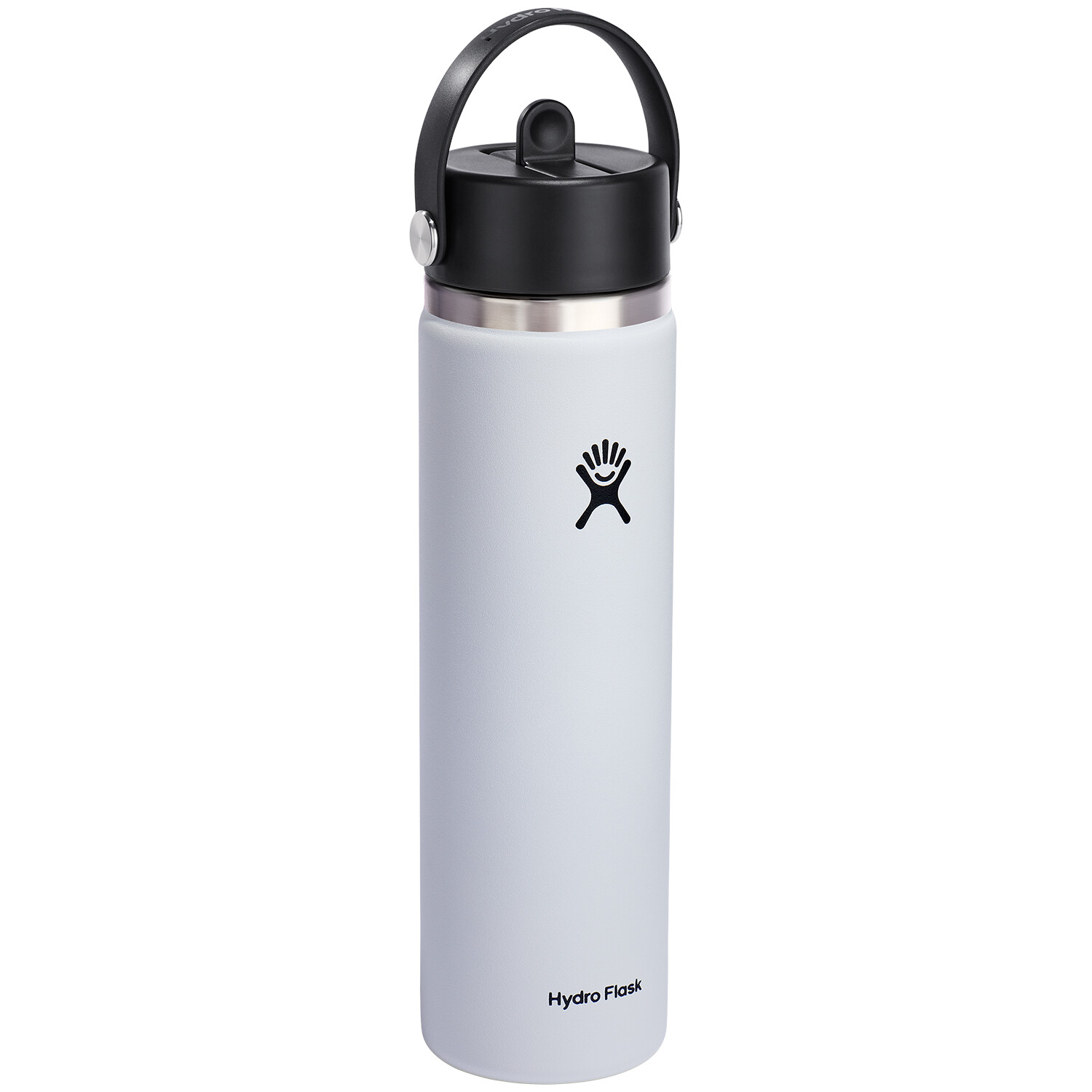 

Hydro Flask Бутылка для воды с широкой горловиной и гибкой соломенной крышкой на 24 унции, белый