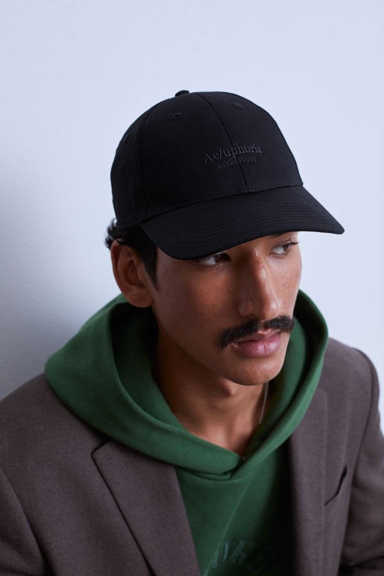 

Хлопковая бейсболка H&M, черный