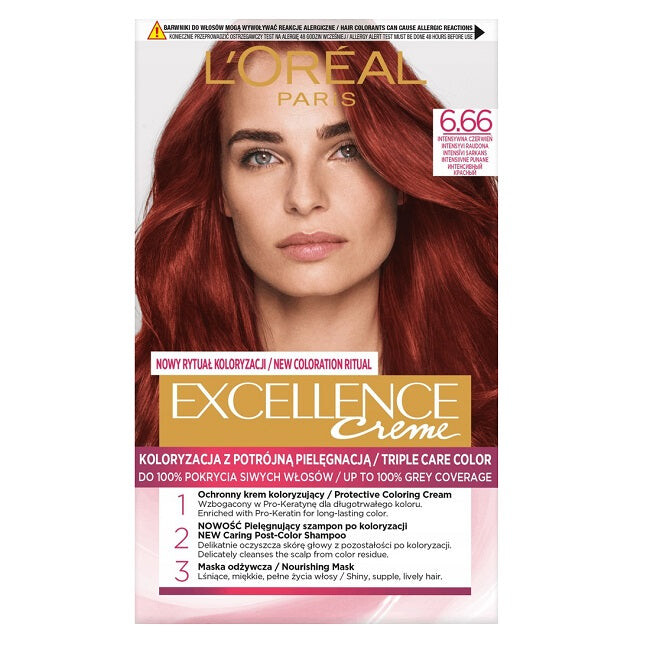 

L'Oreal Paris Краска для волос Excellence Creme 6.66 Насыщенный красный