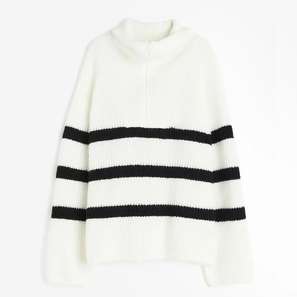 

Свитер H&M Oversized Half-zip, кремовый, Бежевый