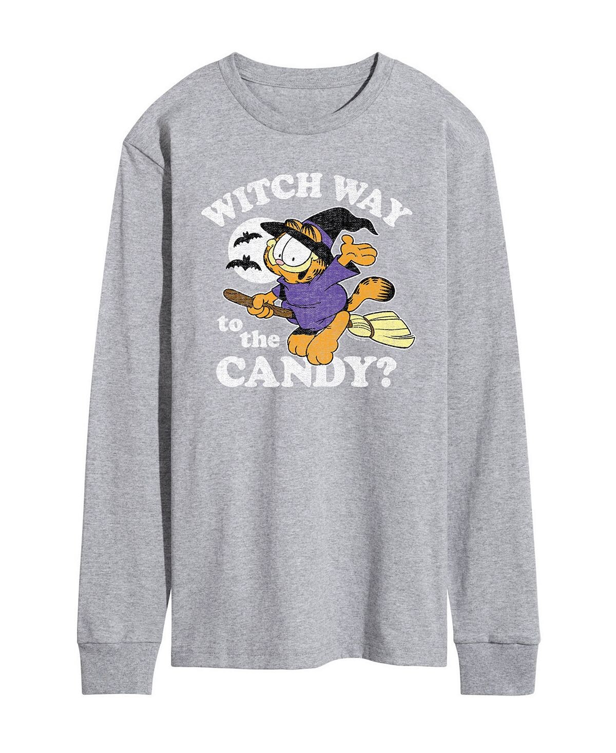 

Мужская футболка с длинным рукавом garfield witch way AIRWAVES, серый