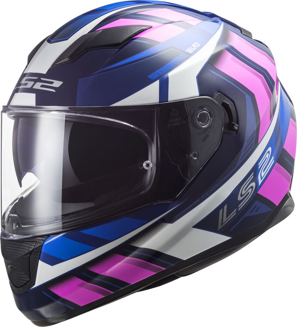 Шлем LS2 FF320 Stream Evo Loop, сине-розовый цена и фото