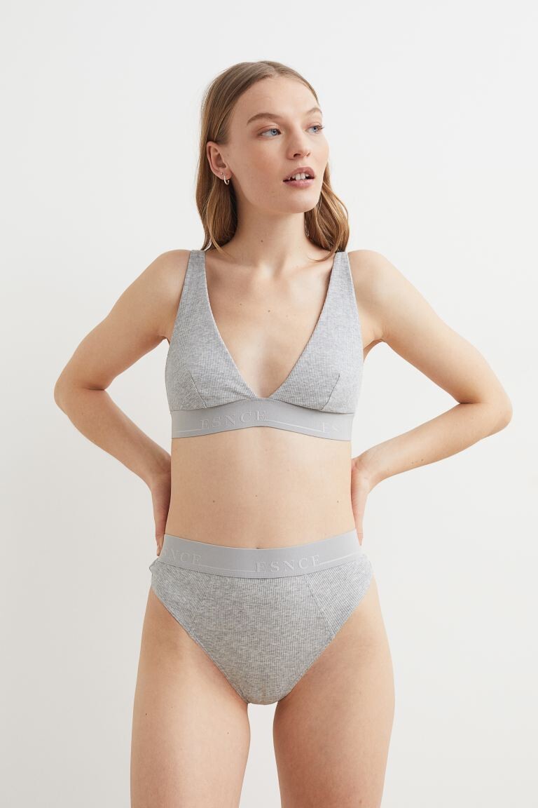 

Мягкий бюстгальтер из хлопка H&M, светло-серый