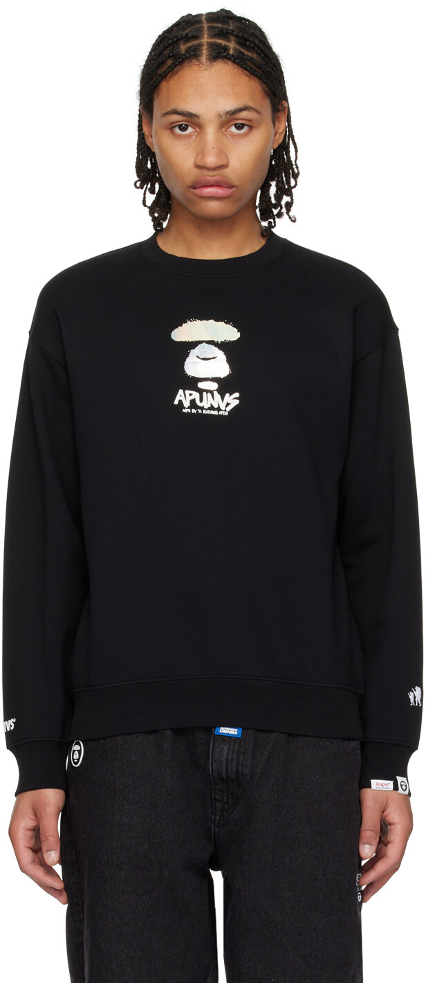 

Черный свитер с рисунком AAPE by A Bathing Ape
