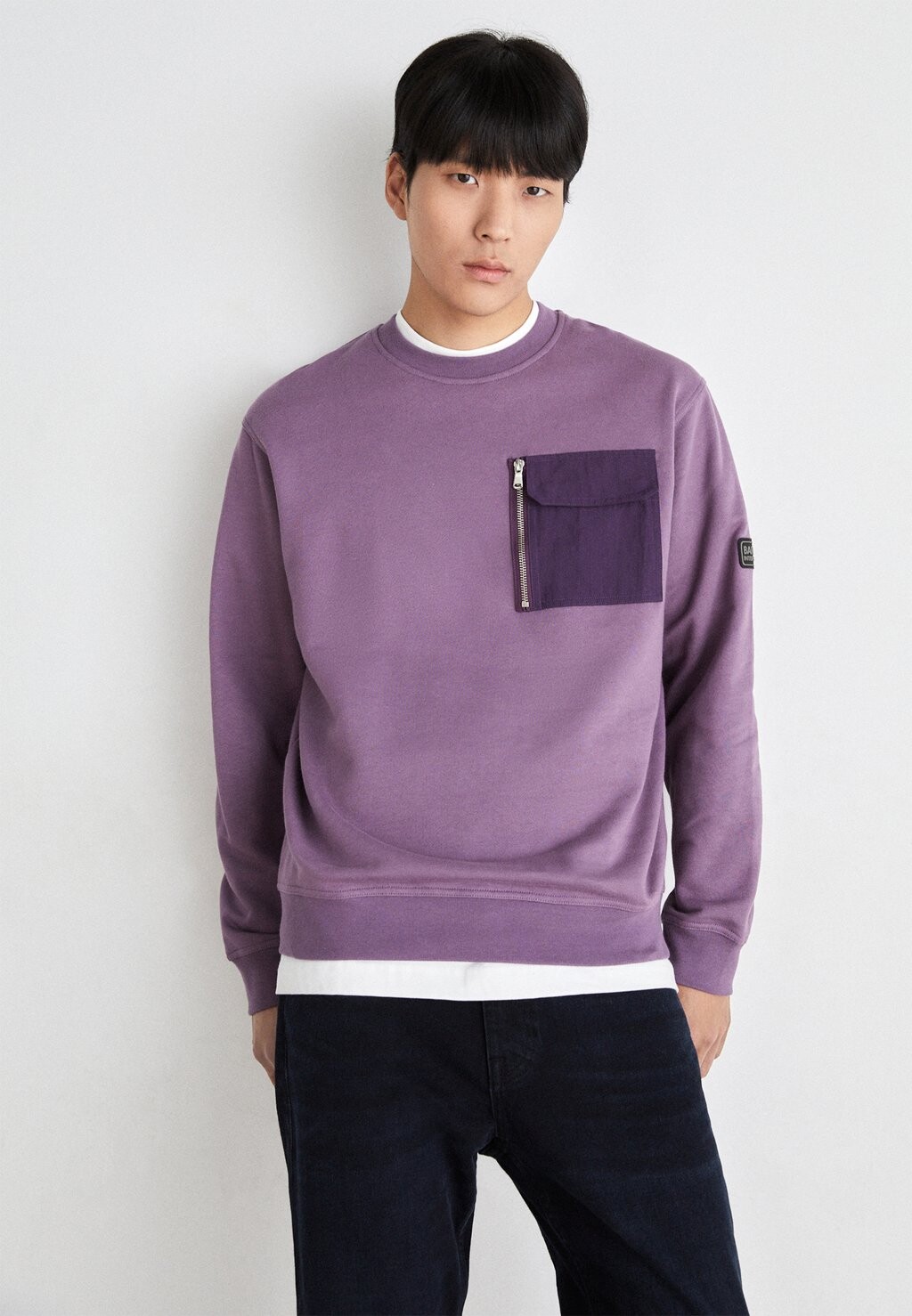 

Толстовка Barbour International COUNTER CREW NECK, фиолетовая дымка, Фиолетовый