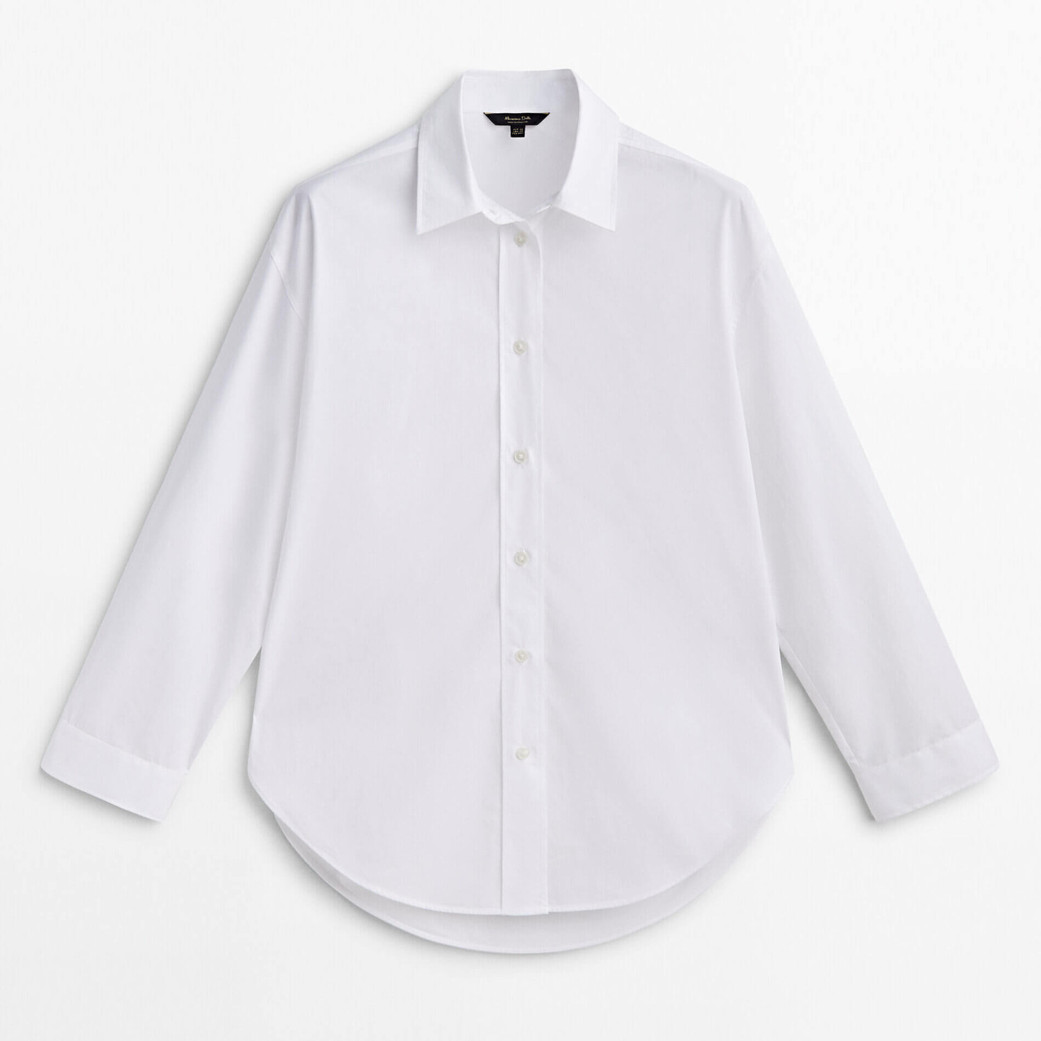 

Рубашка Massimo Dutti Cotton Poplin, белый