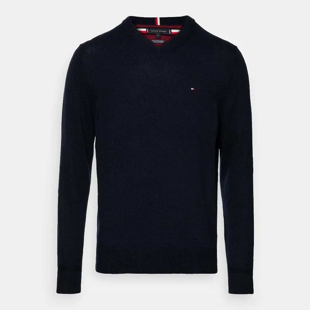 

Свитер Tommy Hilfiger Pima V Neck, темно-синий
