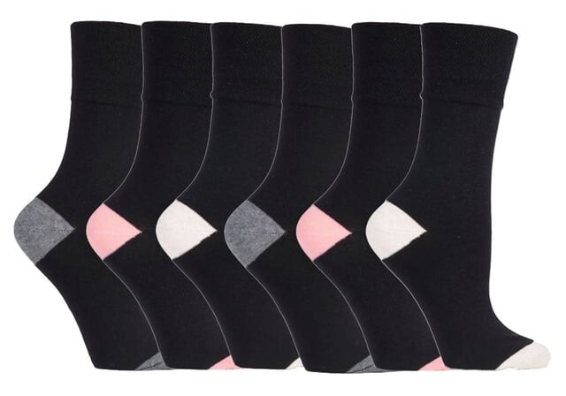 

6 пар женских неэластичных носков solrp09ht Gentle Grip, черный