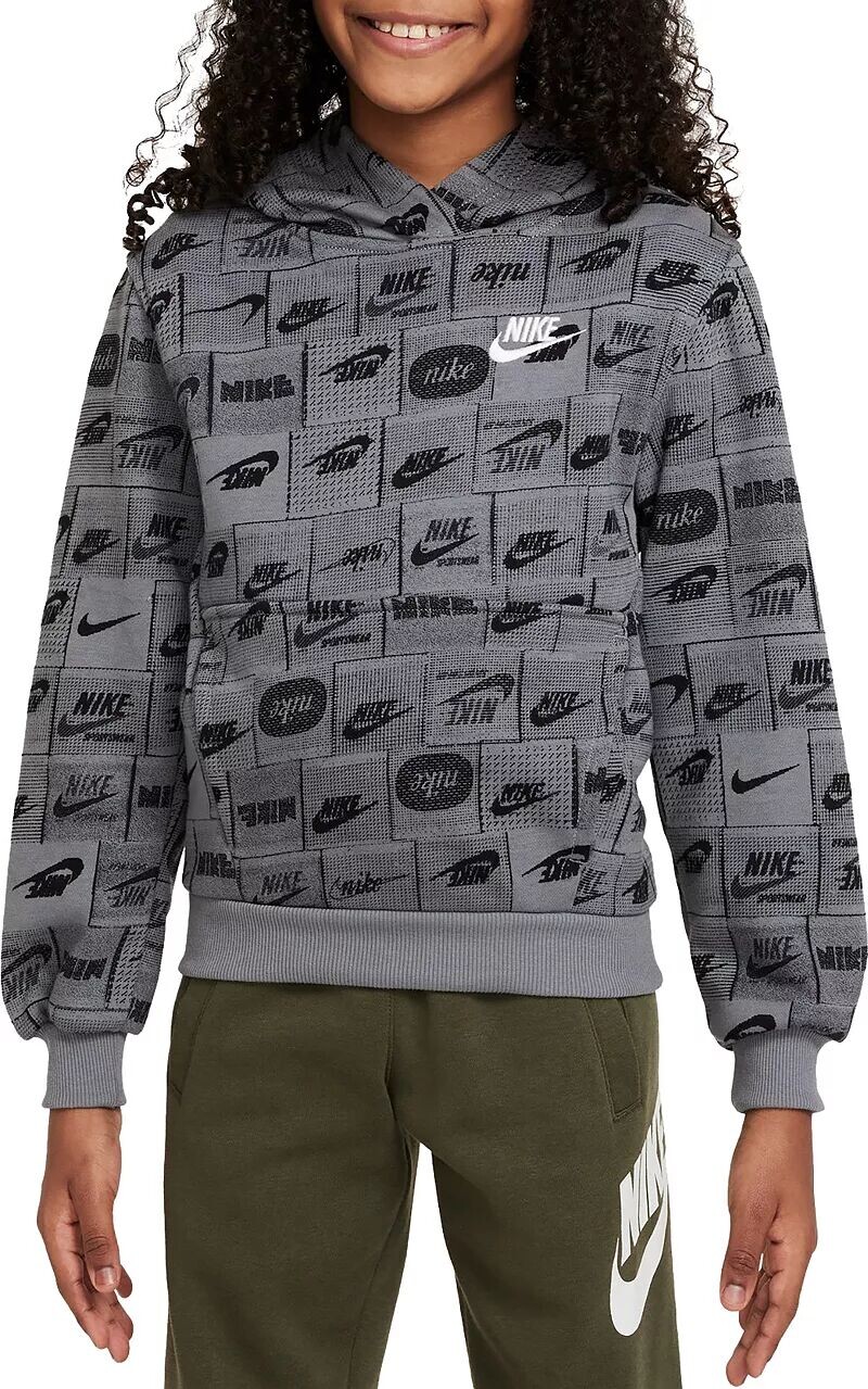 

Худи с флисовым принтом Nike Kids Sportswear Club