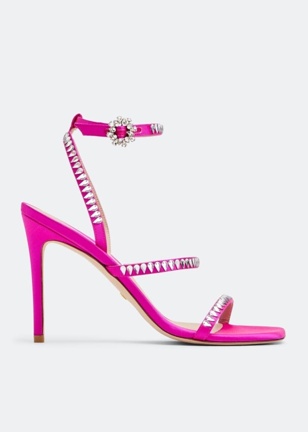 

Сандалии STUART WEITZMAN Gemcut 100 strappy sandals, розовый